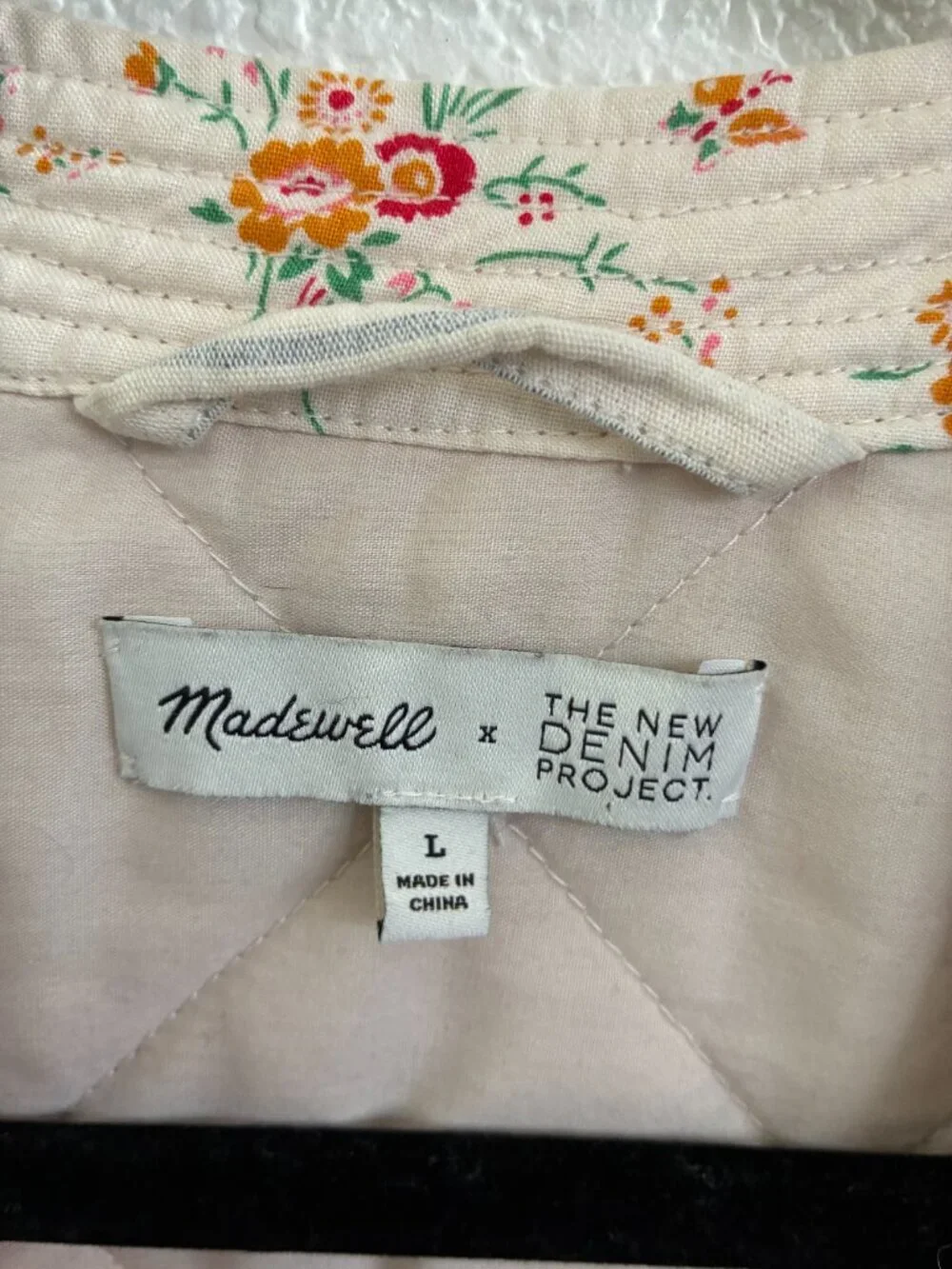 The Madewell x The New Denim Project Patchwork Wrap Jacket Size Large - Picture 11 of 11